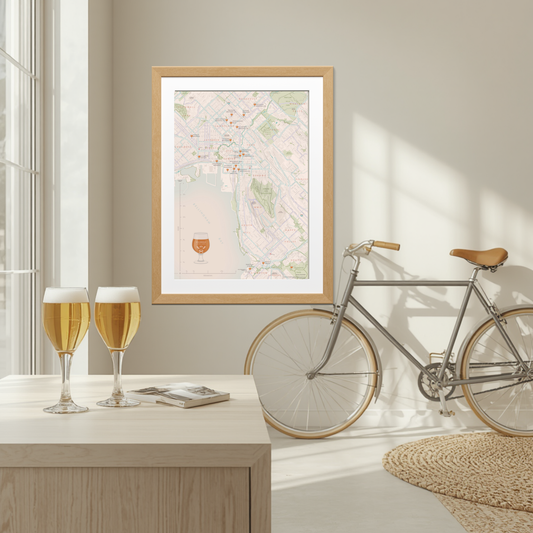 Bellingham Bike &  Brew Poster Map