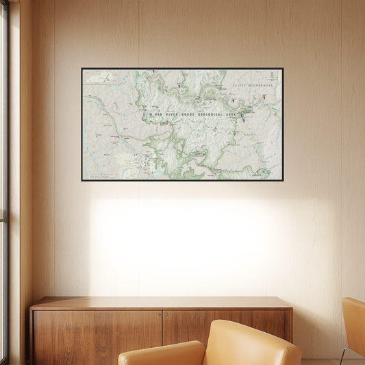 Red River Gorge Climbing Map Poster